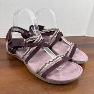 Merrell Sandals Women's Terran 3 Cush Lattice Burgundy Slingback Size 9